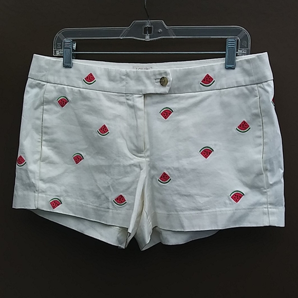 J. Crew Pants - J.Crew Watermelon embroidered Shorts Sz 8